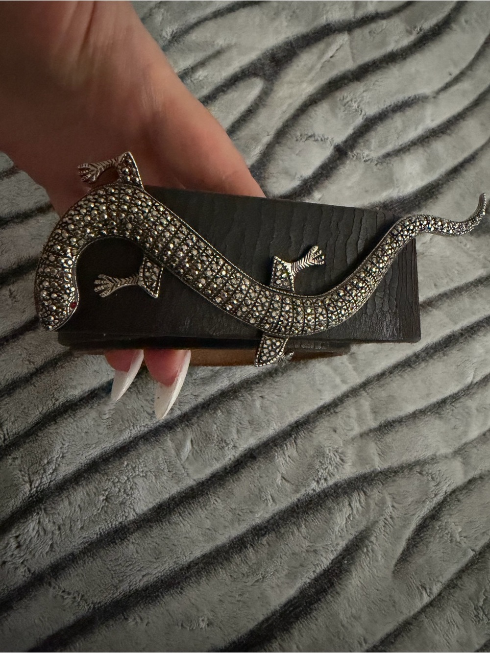Ralph Lauren Rare collectable vintage lizard crystal leather belt.